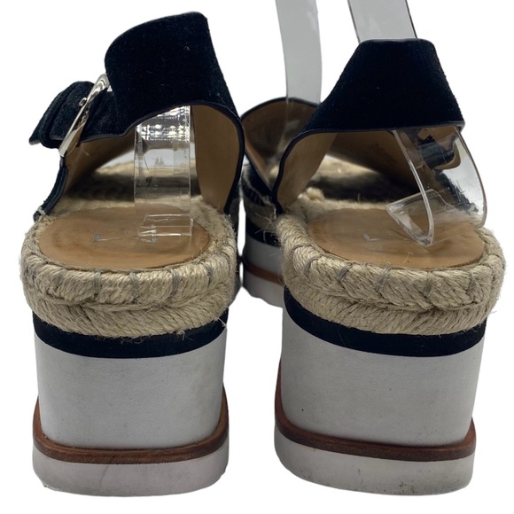 Marc Fisher Womens Sandals Size 10 Quint Black Suede Platform Slingback Chunky - Picture 5 of 10